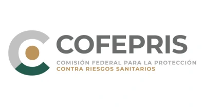 Logotipo de COFEPRIS, Comisión Federal para la Protección contra Riesgos Sanitarios.